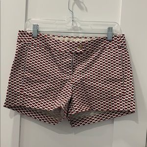JCrew Stretch Patterned Shorts, Size 2